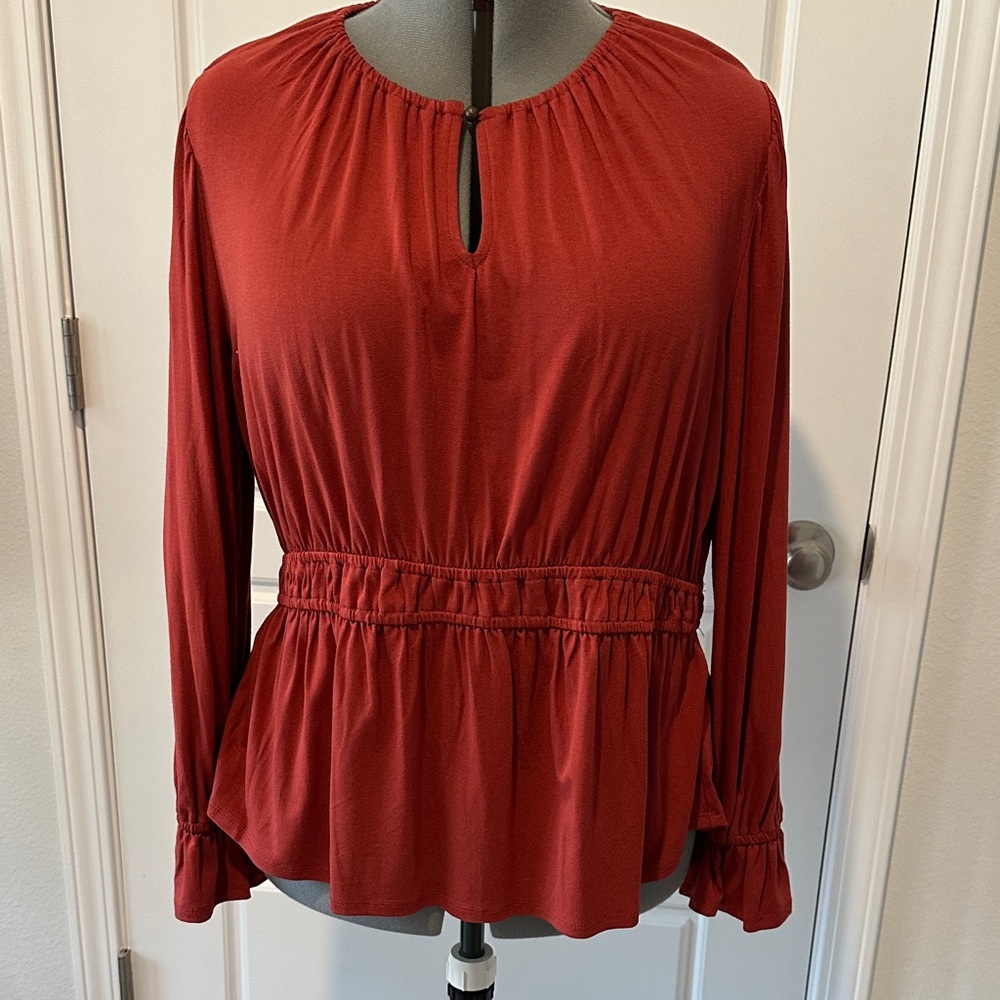 Cupio Women's Rich Red Blouse